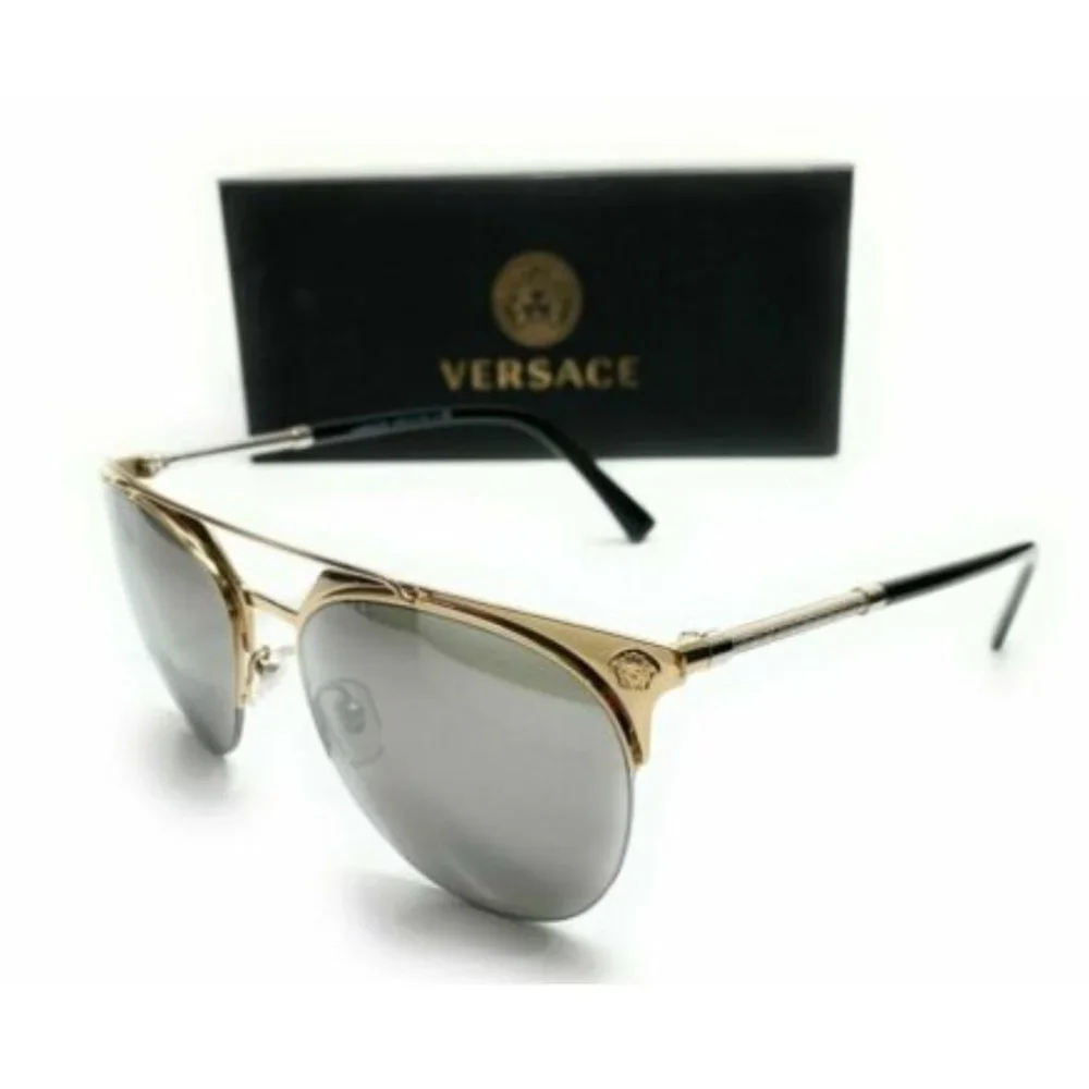 New Versace Men's Gold Pilot Sunglasses!